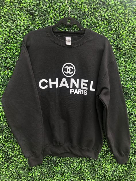 vintage chanel sweater|vintage bootleg chanel sweatshirt.